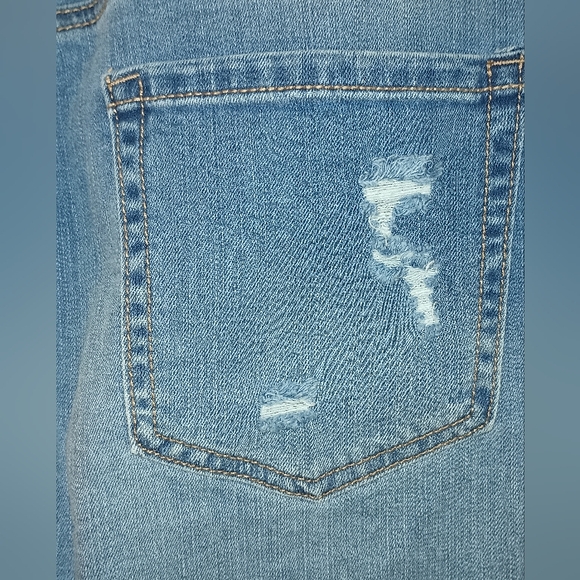 Rue+ Distressed Plus Size Denim Skirt Size 2X - Picture 9 of 11